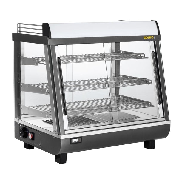 Apuro Front and Rear Door Heated Merchandiser 96Ltr - 1kW. Width: 674.5mm