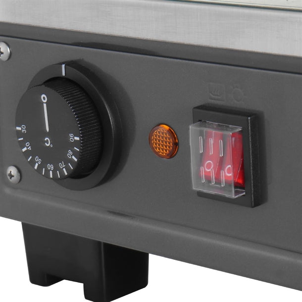 Apuro Front and Rear Door Heated Merchandiser 96Ltr - 1kW. Width: 674.5mm