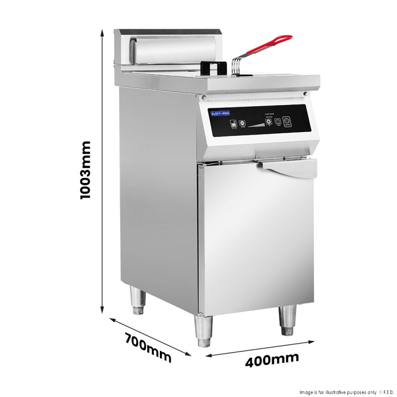 Electmax 700 Series Induction Single Fryer with Splashback - IFS7-30L