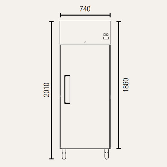 Exquisite GSC650H One Solid Door Upright Storage Refrigerators