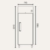 Exquisite GSC650H One Solid Door Upright Storage Refrigerators