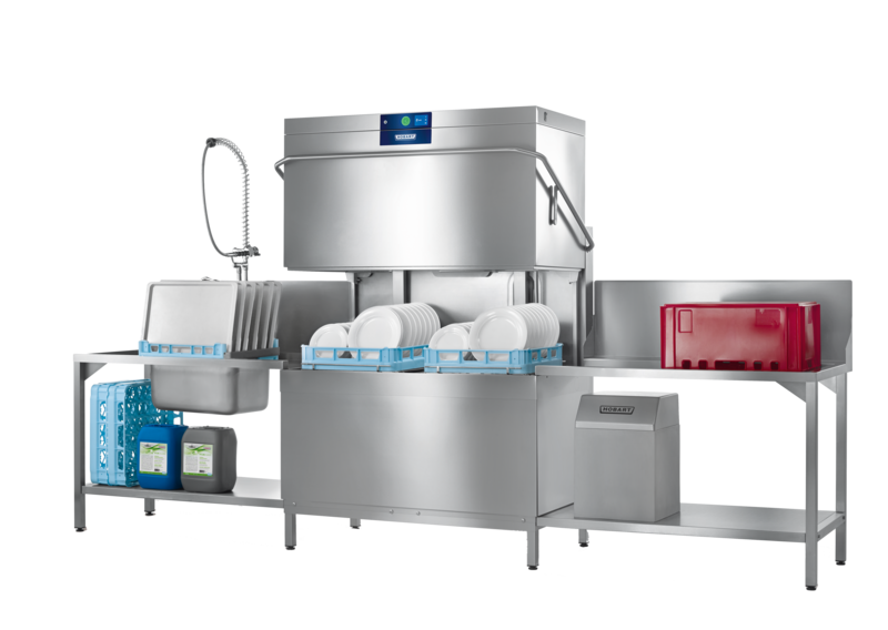 Hobart AMXT-V PROFI Passthrough Glass and Dishwasher, Double Rack with VAPOSTOP