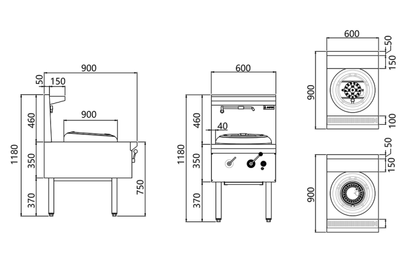 JASPER Single Wok Range(chimney burner) LPG