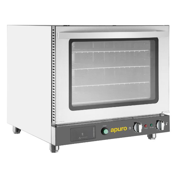 Apuro Bakery Convection Oven with Steam 66Ltr - 2.8kW. Fits 4x 2/3GN or 4x 460x330mm bakery trays