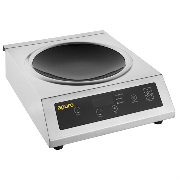 Apuro Induction Wok 3kW - 3kW. Single zone. Width: 340mm.
