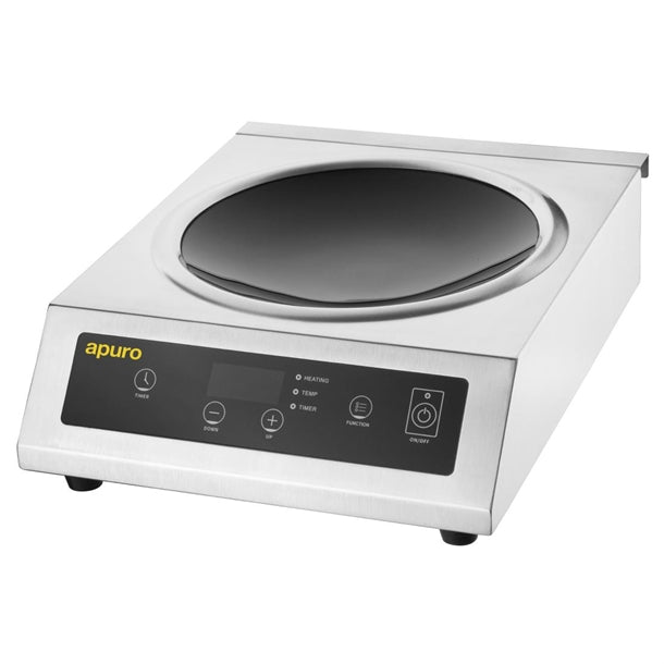 Apuro Induction Wok 3kW - 3kW. Single zone. Width: 340mm.