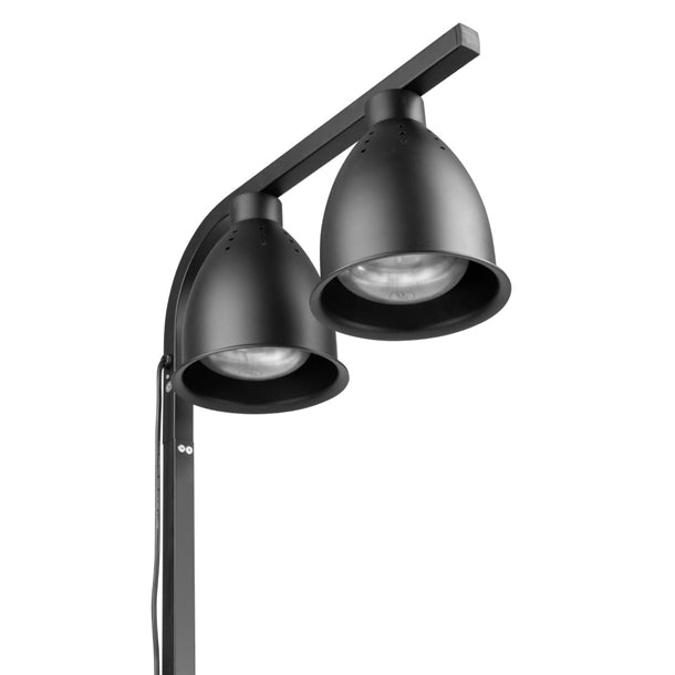 Apuro Infrared Food Warmer Matt Black - 500W. Fits 1/1GN