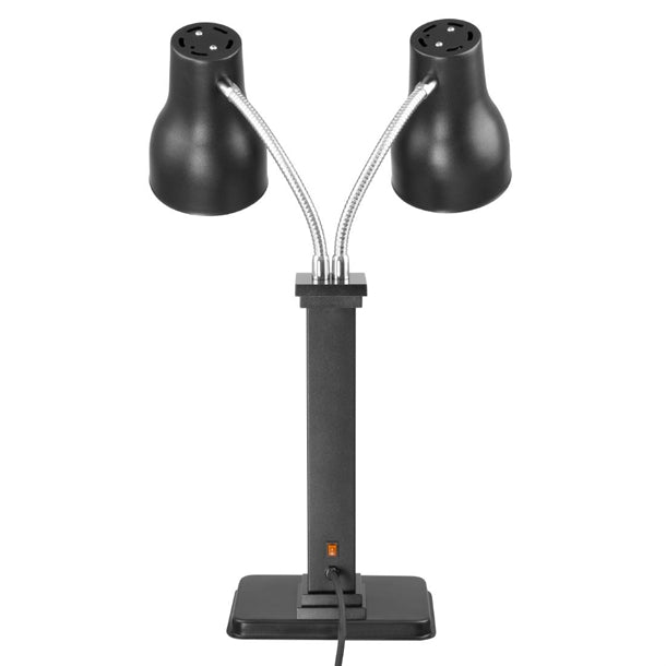 Apuro Double Heat Lamp Carving Station Matt Black 2x250W - 2x250W. Height: 660mm