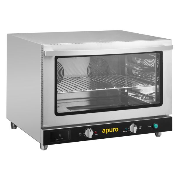 Apuro Bakery Convection Oven with Steam 100Ltr - Three phase. 4.6kW. Fits 4x 1/1GN or 4x 600x400 bakery trays
