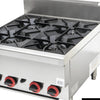 GASMAX JUS-TR-4BLPG Benchtop LPG 4 Burner Cooktop with Splashback