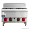 GASMAX JUS-TR-4BLPG Benchtop LPG 4 Burner Cooktop with Splashback