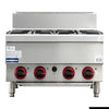 GASMAX JUS-TR-4BLPG Benchtop LPG 4 Burner Cooktop with Splashback