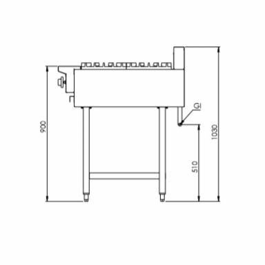 B+S K+ Six Burner Boiling Top KBT-SB6