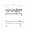 B+S K+ Oven with four open burners and 300mm Grill Plate KOV-SB4 - GRP3