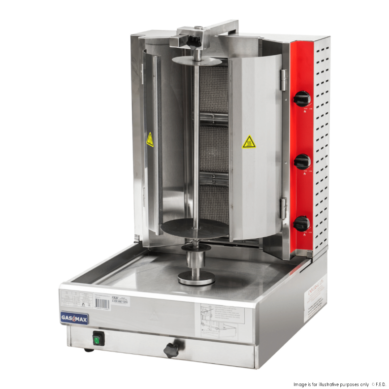 GasMax Semi-automatic 3 Burner NG Kebab Machine KB-3 - Catering Sale