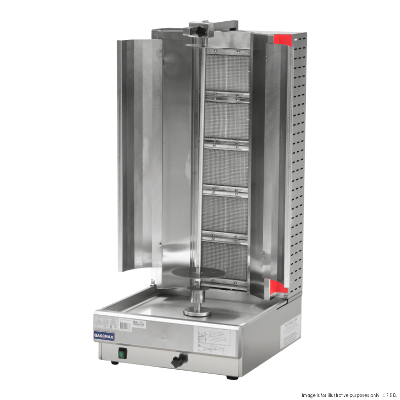 Gasmax Semi-automatic 5 Burner LPG Kebab Machine - KB-5LPG - Catering Sale