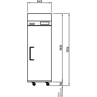 Turbo Air KF25-1-N(HC)  Upright One Door Freezer 574L