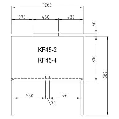 Turbo Air KF45-2-N(HC) Upright Two Door Freezer 1215L