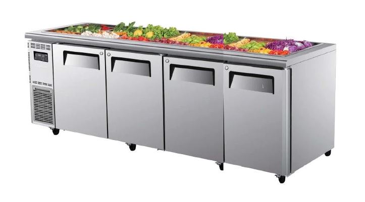 Turbo Air KSR24-4(FB) 2400mm Four Door Salad Prep Fridge 690L