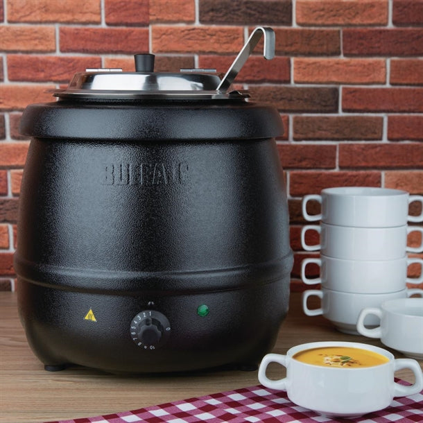 Apuro Black Soup Kettle 10Ltr Side View