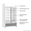 Thermaster Colourbond Upright Beverage Fridge 2 Doors White LG-1000P