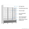 Thermaster  LG-1203P 1200L Three Glass Door Colourbond Upright Drink Fridge