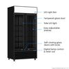 Thermaster Double Glass Door Colourbond Upright Drink Fridge - LG-580BP