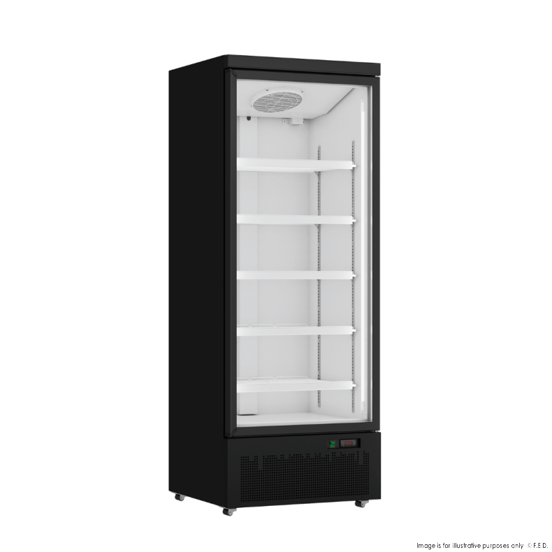 Thermaster Door Supermarket Fridge Black - LG-600BGBM - Catering Sale