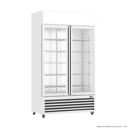 Thermaster LG-730P Two Glass Door Colourbond Upright Drink Fridge