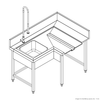 Fagor Pre-Rinsing Sink Bench w/ Introductor of Baskets MCFD-1000I
