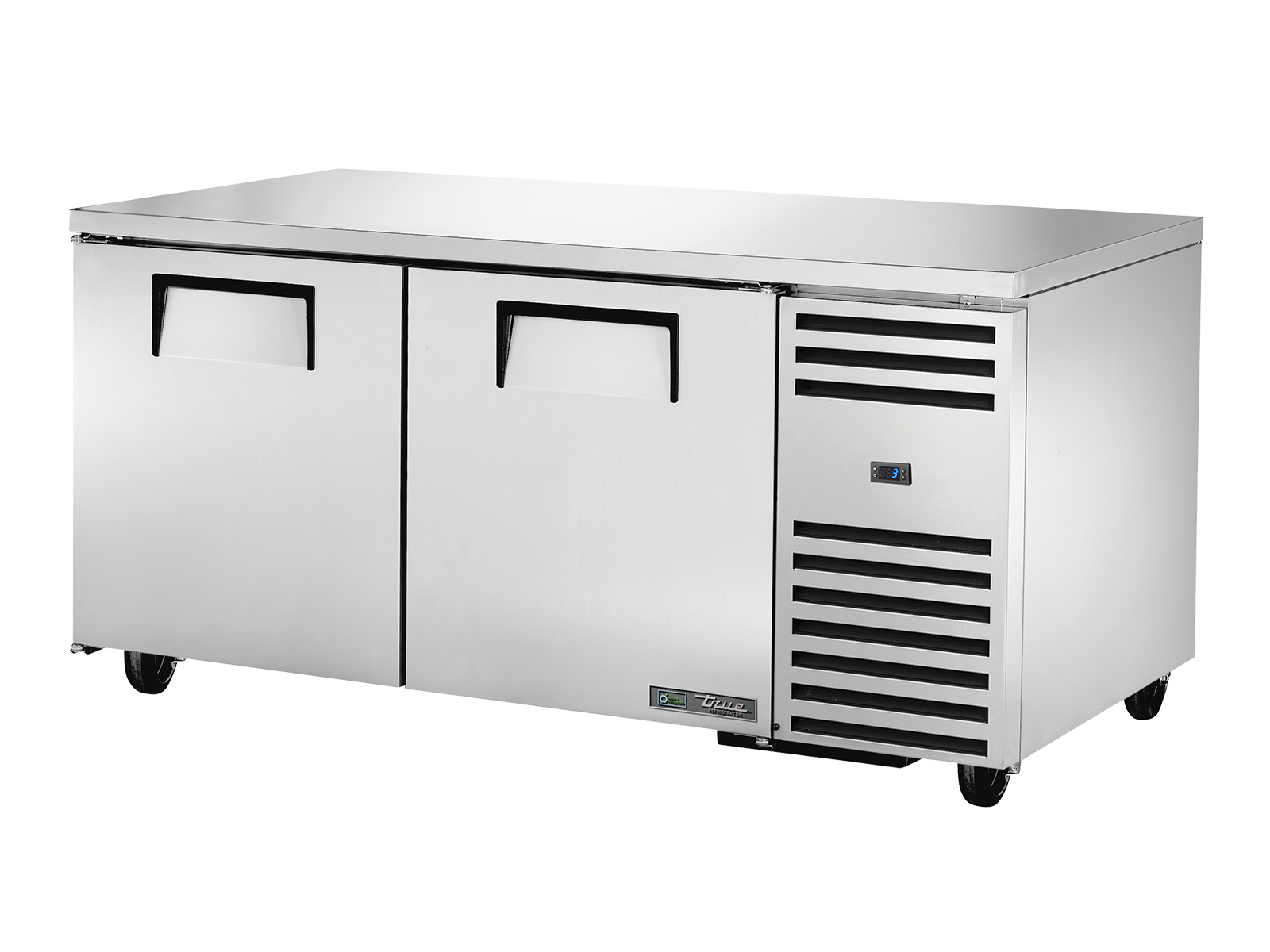 True - Deep Undercounter Refrigerator, 2 Solid Swing Doors