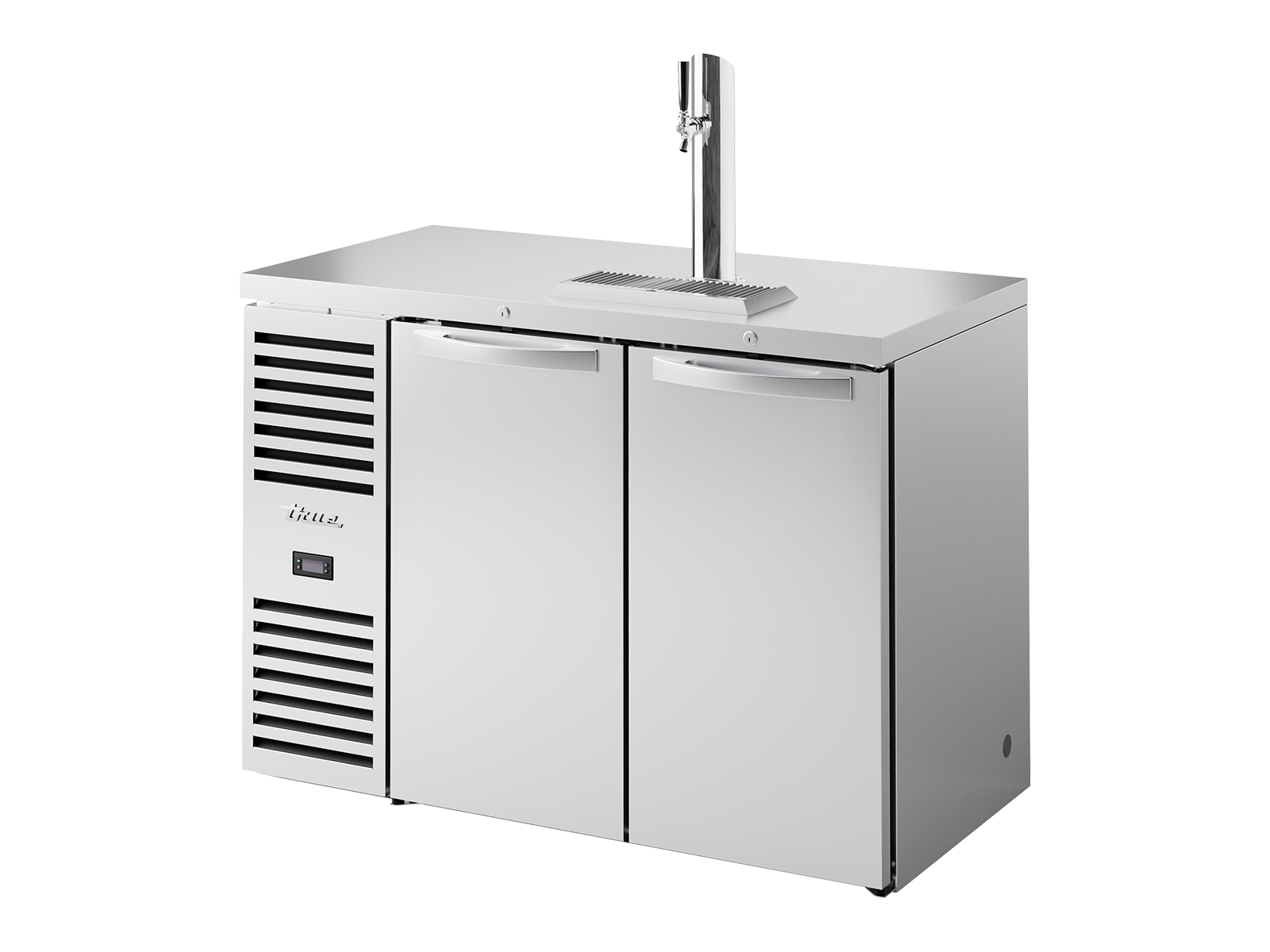 True - Keg Chiller / Dispenser, Stainless Steel Ext, 2 Solid Swing Doors
