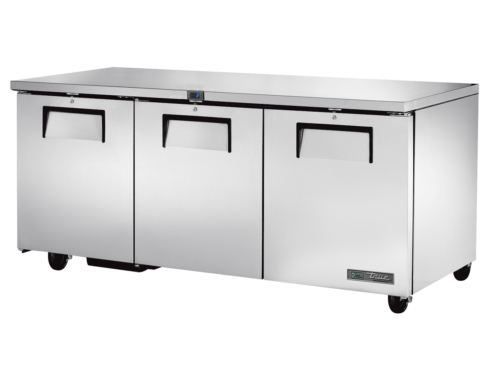 True - Undercounter Foodservice Refrigerator, 3 Solid Swing Doors