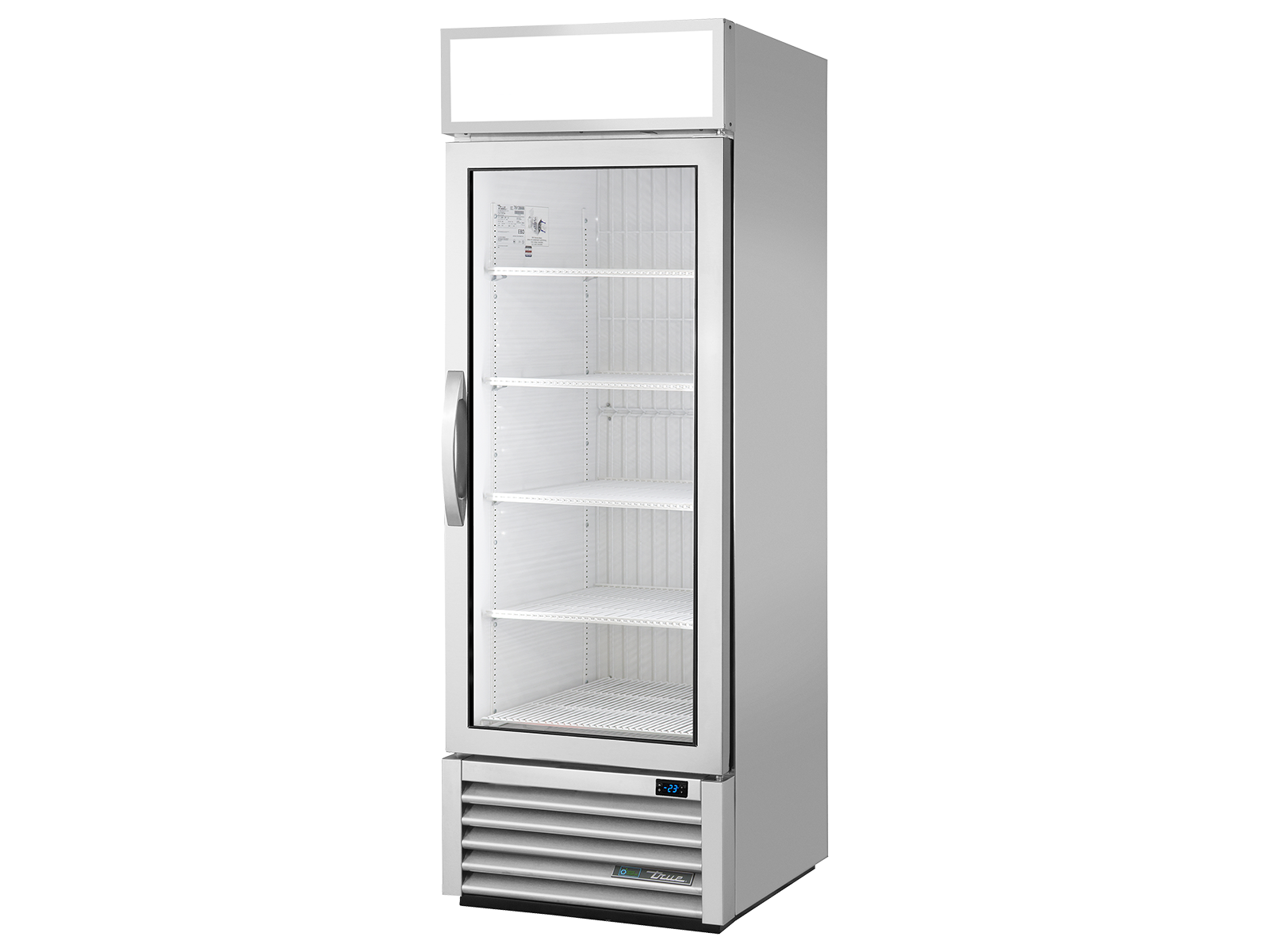 True - Upright Retail Merchandiser Freezer, 1 Full Glass Swing Door