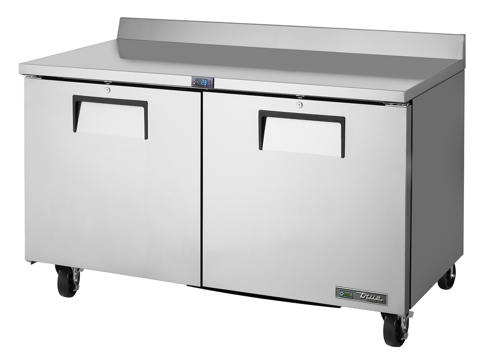 True - Worktop Counter Freezer, 2 Solid Swing Doors