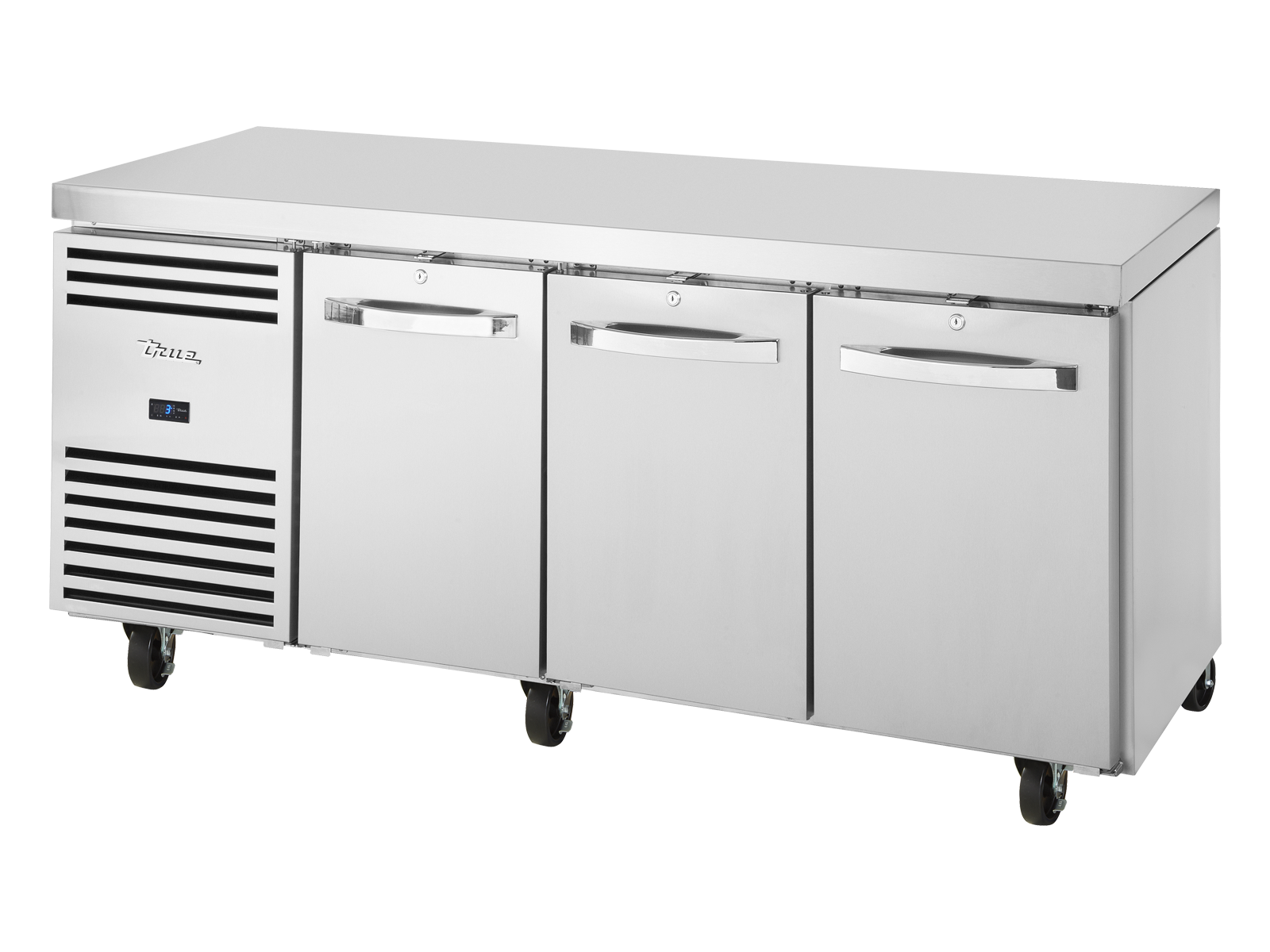 True - 1/1 GN Counter Refrigerator, 3 Section