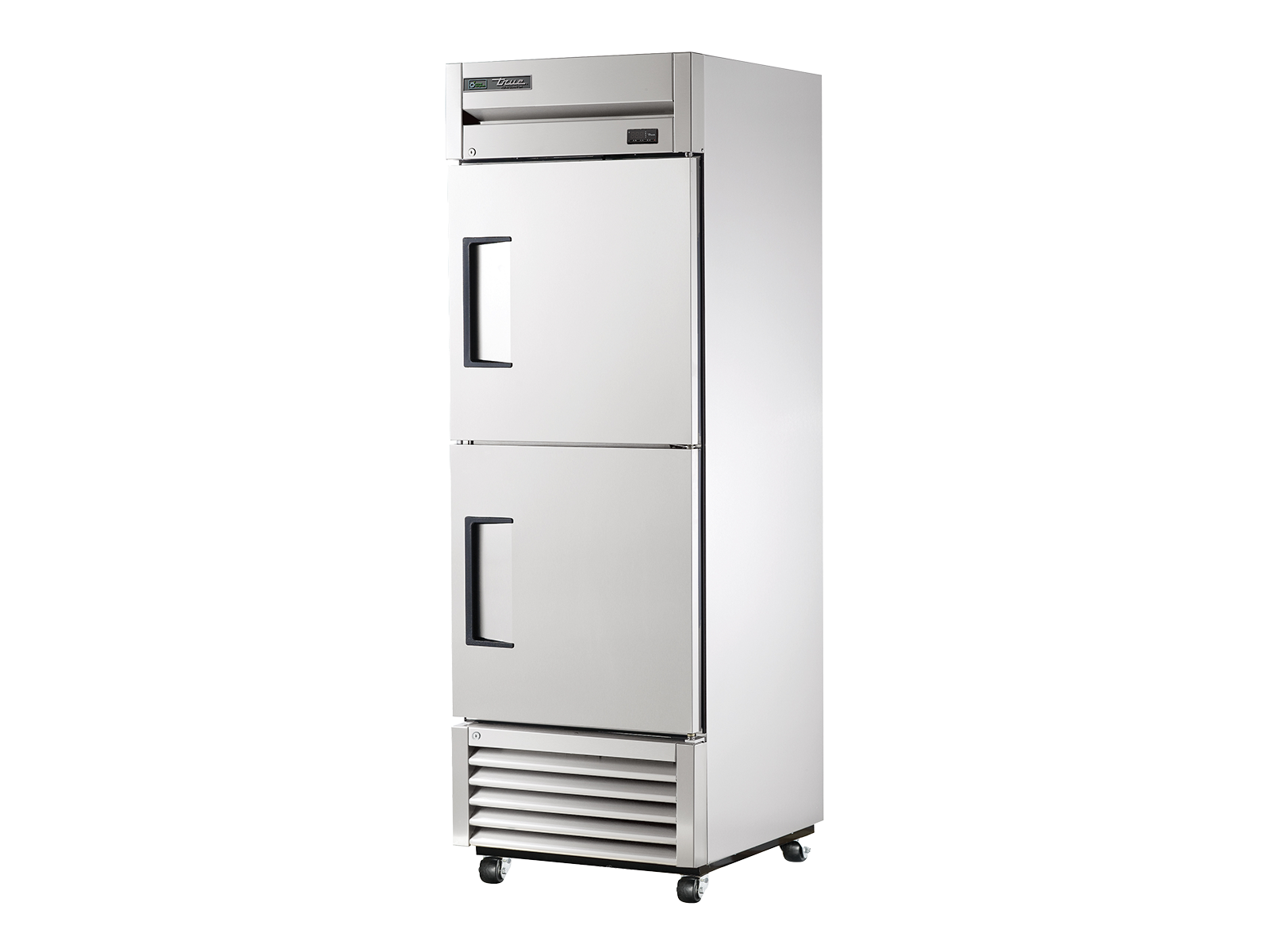 True - Upright Foodservice Refrigerator, 2 Half Solid Swing Doors