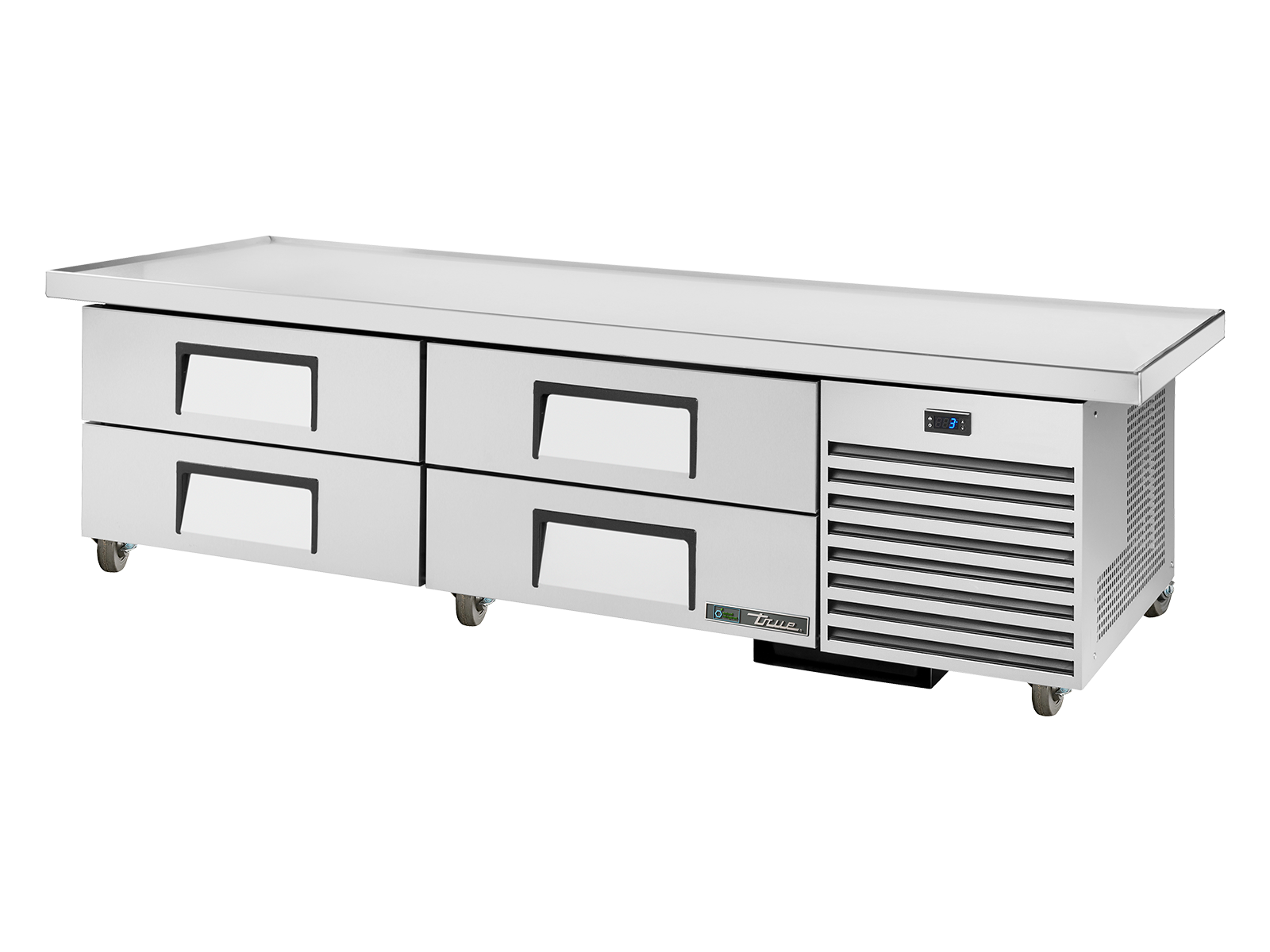 True - Under-Equipment Refrigerator, 4 Drawers, Extended top