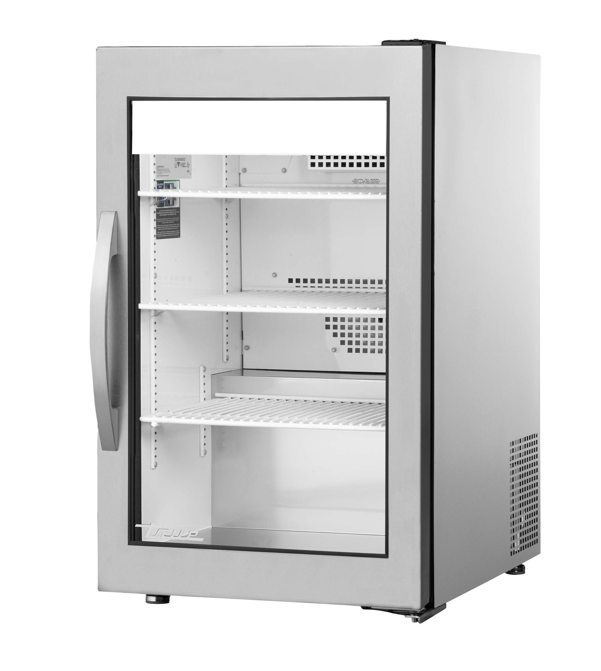 True - Counter-Top Retail Merchandiser Refrigerator, 1 Glass Swing Door