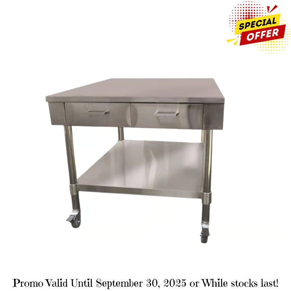 Modular Systems Work Bench with 2 Drawers and Under Shelf - SWBD8-2