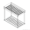 Fagor MR2C Stainless Steel Rolling Table for 2 Baskets