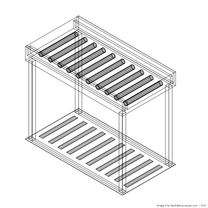 Fagor MR4C Stainless Steel Rolling Table for 4 Baskets