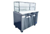 ATOSA MSF8302G Double Door Glass Top Sandwich Fridge 1225mm