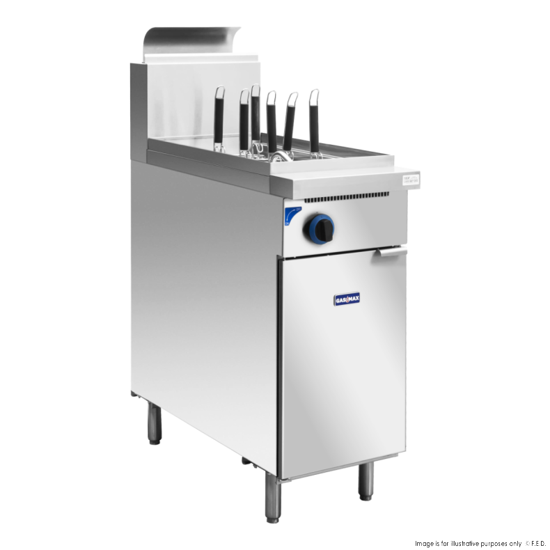 Gasmax V Pan Natural Gas 6 Baskets Pasta and Noodle Cooker PC150-6 - Catering Sale