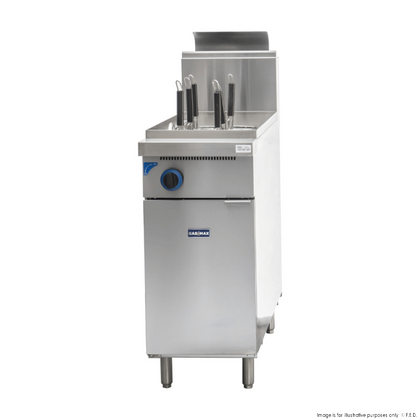 GasMax PC150-6 V Pan Natural Gas 6 Baskets Pasta and Noodle Cooker