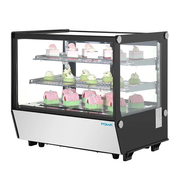 Polar G-Series Counter Display Merchandiser Square Glass - 120Ltr - 120Ltr | Counter Display
