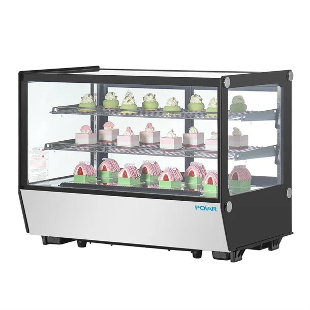 Polar G-Series Counter Display Merchandiser Square Glass - 160Ltr - 160Ltr | Counter Display