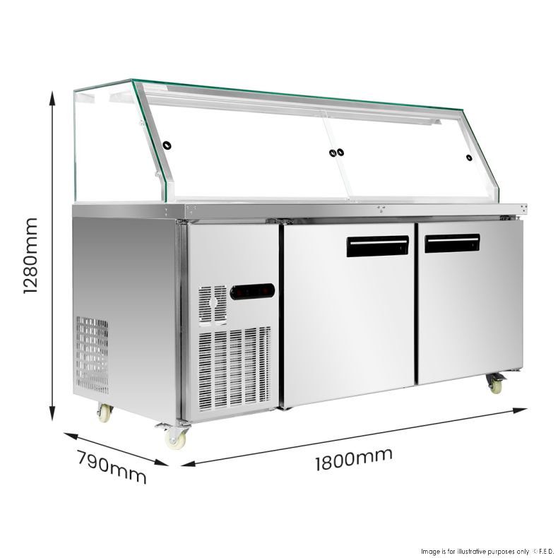 Thermaster Cold Salad & Noodle Bar 5x1/1 GN Pans - PG180FA-XG - Catering Sale