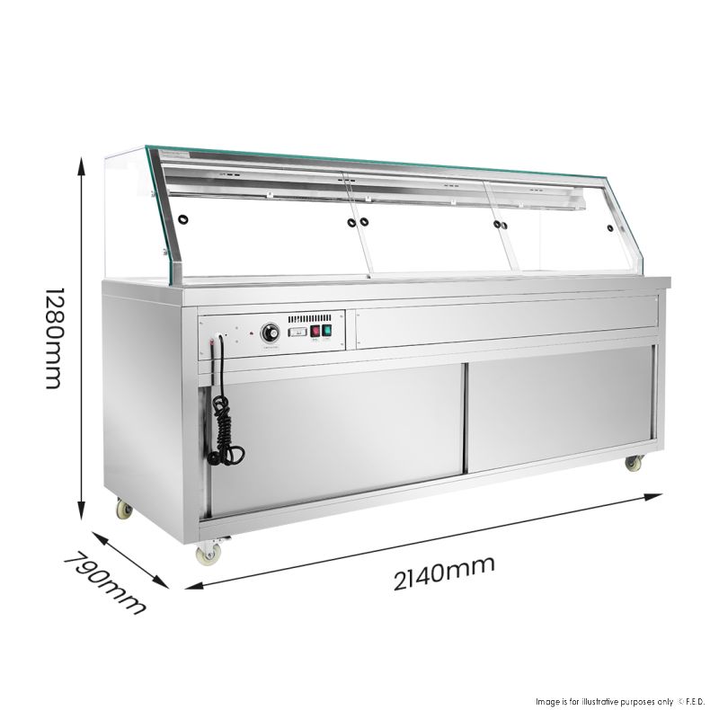 Thermaster Wet and Dry Bain Marie Display 6x1/1 GN Pans PG210FE-XG - Catering Sale