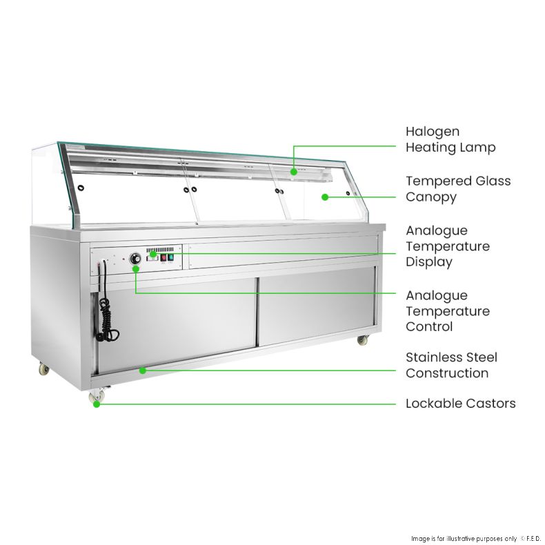 Thermaster Wet and Dry Bain Marie Display 6x1/1 GN Pans PG210FE-XG - Catering Sale